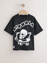 Black 100% Cotton Airwalk T-Shirt (3-16yrs) - Image 1 of 4