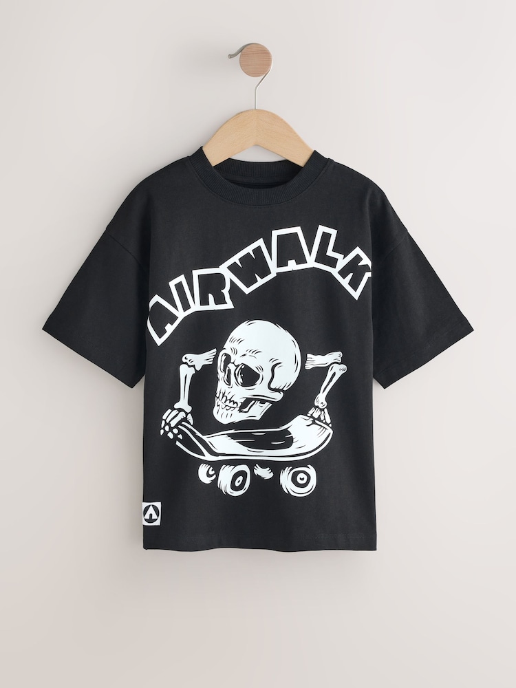 Black 100% Cotton Airwalk T-Shirt (3-16yrs) - Image 1 of 4