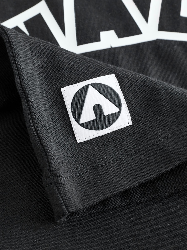 Black 100% Cotton Airwalk T-Shirt (3-16yrs) - Image 4 of 4
