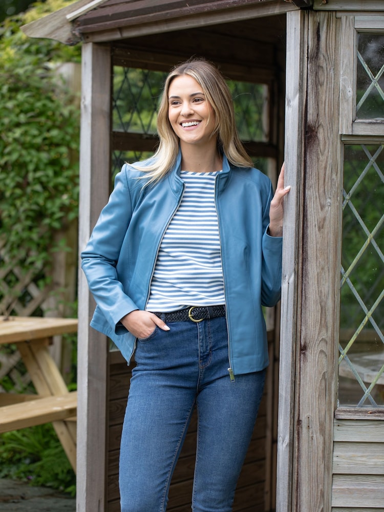 Lakeland Leather Blue Fairhill Jacket - Image 1 of 5
