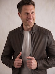 Lakeland Leather Brown Crook Jacket - Image 7 of 7