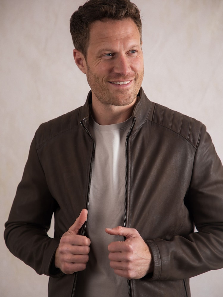 Lakeland Leather Brown Crook Jacket - Image 7 of 7