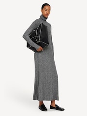 Joseph Cream High Neck Cable Knit Midi Dress - Image 4 of 7