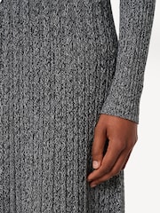 Joseph Cream High Neck Cable Knit Midi Dress - Image 6 of 7