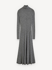 Joseph Cream High Neck Cable Knit Midi Dress - Image 7 of 7