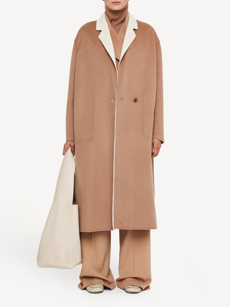 Joseph Cream Edmond Cashmere Mix Coat - Image 1 of 5 Joseph Cream Edmond Cashmere Mix Coat - Image 1 of 5