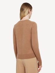 Joseph Brown Light Pure Cashmere Jumper - Image 2 of 4