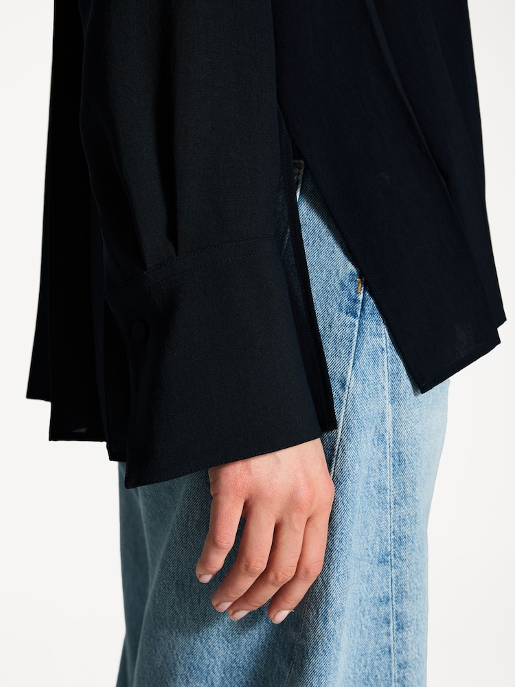 Joseph Blue Malte Plisse Blouse - Image 6 of 6 Joseph Blue Malte Plisse Blouse - Image 6 of 6