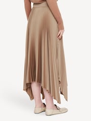 Joseph Brown Knit Weave Plissé Ade Skirt - Image 2 of 4