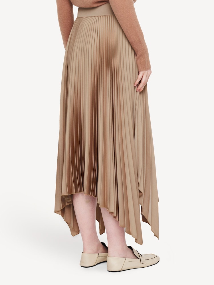 Joseph Brown Knit Weave Plissé Ade Skirt - Image 2 of 4 Joseph Brown Knit Weave Plissé Ade Skirt - Image 2 of 4