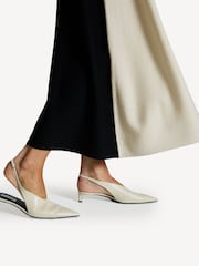 Joseph Cream Contrast Knit Midi Skirt - Image 5 of 5