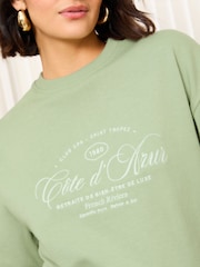 Friends Like These Green Slogan Graphic Print Sweatshirt - Image 1 of 4