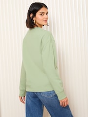 Friends Like These Green Slogan Graphic Print Sweatshirt - Image 4 of 4