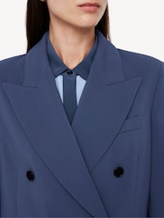 Joseph Blue Valery Comfort Cady Double Breasted Jacket - Image 4 of 6