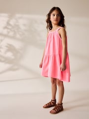 Fluro Pink Summer Dress (3-16yrs) - Image 2 of 4