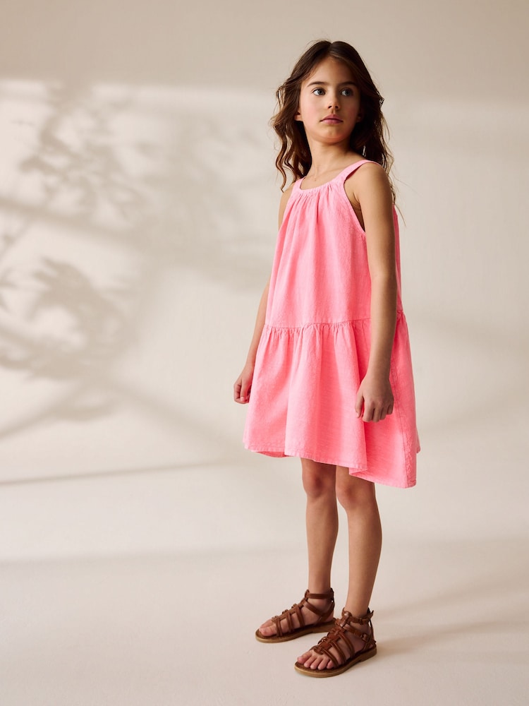Fluro Pink Summer Dress (3-16yrs) - Image 2 of 4