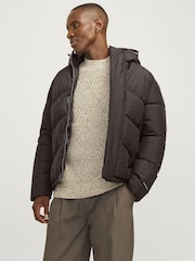 JACK & JONES Brown Puffer Jacket - Image 1 of 7