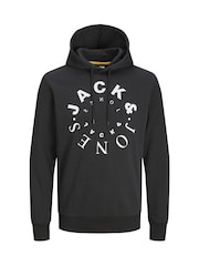 JACK & JONES Black Logo Hoodie Jogger Set - Image 2 of 3