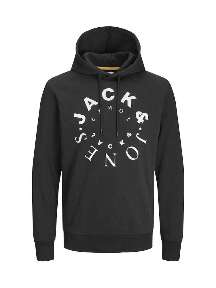 JACK & JONES Black Logo Hoodie Jogger Set - Image 2 of 3