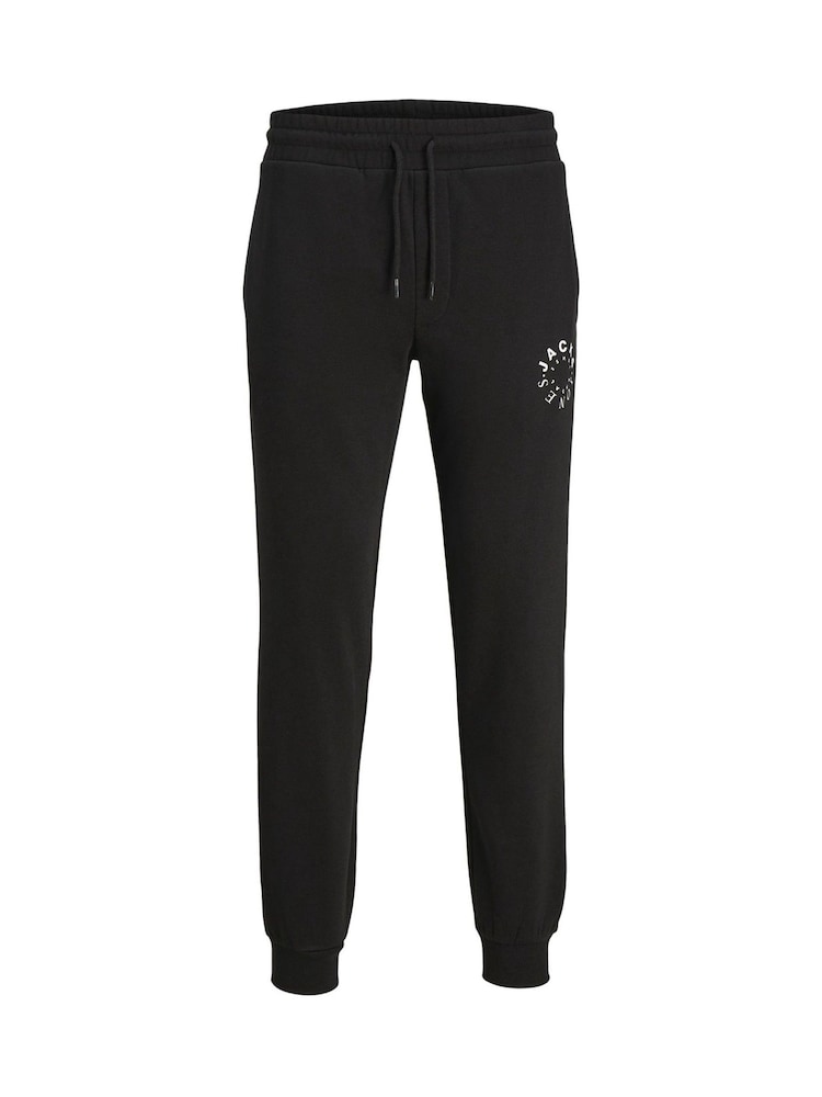 JACK & JONES Black Logo Hoodie Jogger Set - Image 3 of 3