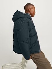 JACK & JONES Blue Puffer Jacket - Image 6 of 6