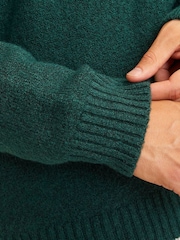 JACK & JONES Green Knitted Quarter Zip Jumper - Image 5 of 5