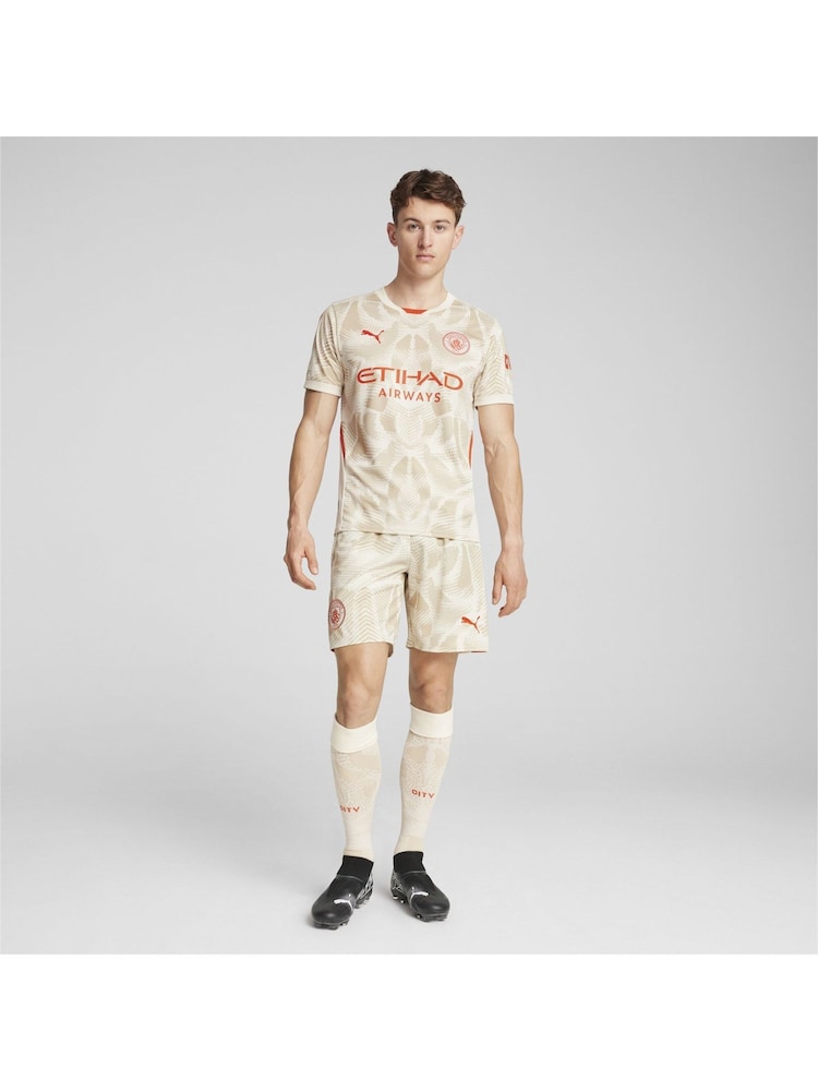 Puma White Mens Manchester City 24/25 Goalkeeper Shorts - Image 1 of 5