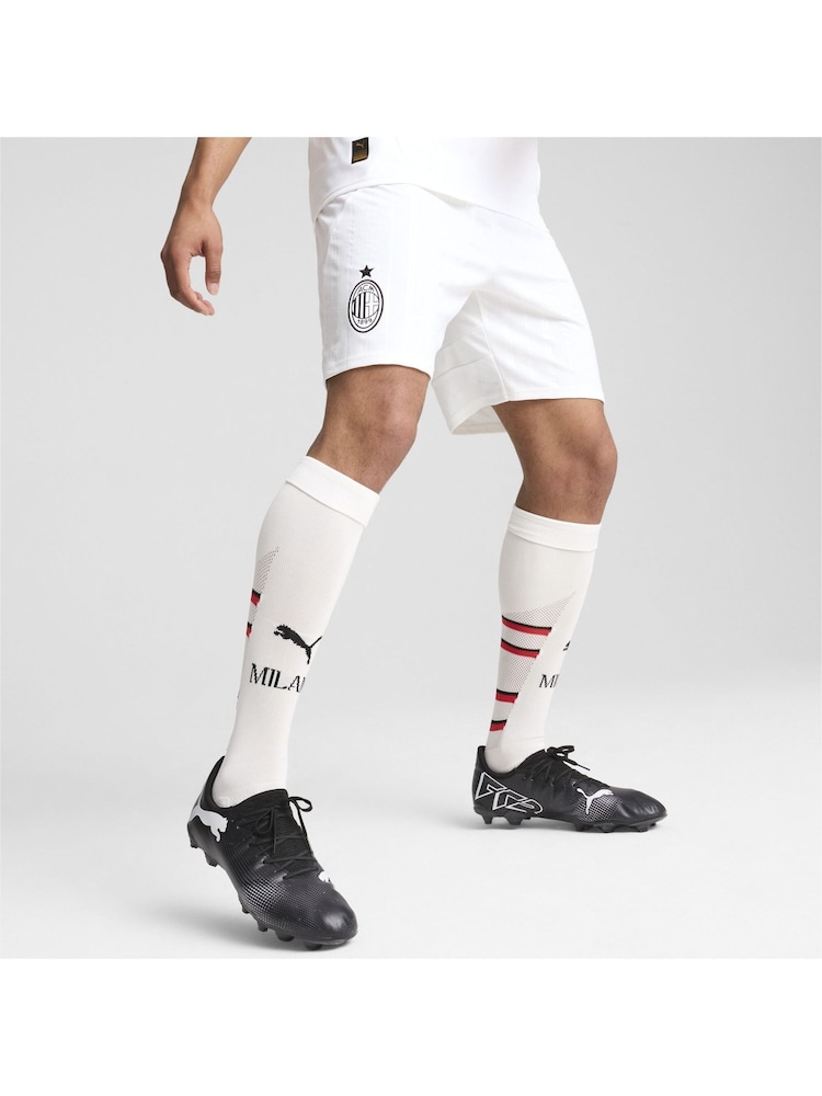Puma White Mens AC Milan 24/25 Shorts - Image 1 of 6 Puma White Mens AC Milan 24/25 Shorts - Image 1 of 6