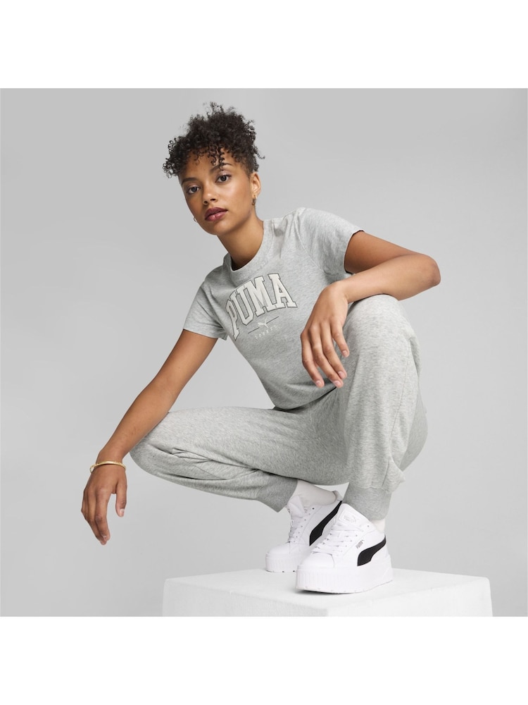 Puma Grey Womens Squad Graphic 100% Cotton T-Shirt - Image 2 of 5