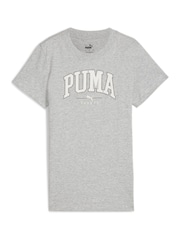 Puma Grey Womens Squad Graphic 100% Cotton T-Shirt - Image 4 of 5