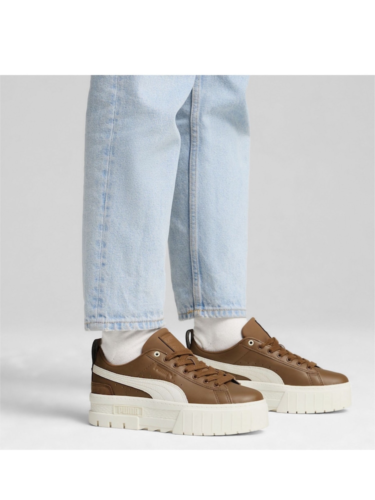 Puma Brown Womens Mayze Luxe Trainers - Image 1 of 6
