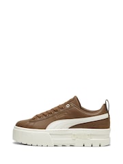 Puma Brown Womens Mayze Luxe Trainers - Image 3 of 6