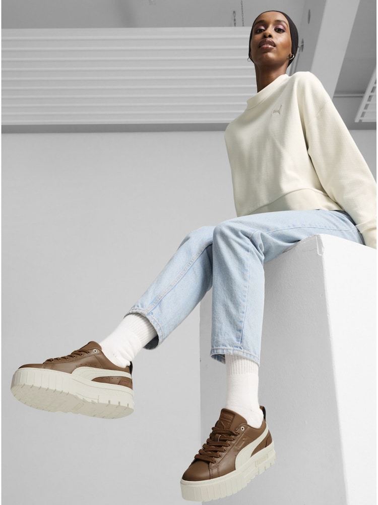 Puma Brown Womens Mayze Luxe Trainers - Image 7 of 7