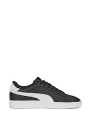 Puma Black Chrome Smash 3.0 Leather Youth Trainers - Image 1 of 6