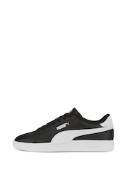 Puma Black Chrome Smash 3.0 Leather Youth Trainers - Image 2 of 6