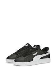 Puma Black Chrome Smash 3.0 Leather Youth Trainers - Image 3 of 6