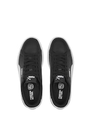 Puma Black Chrome Smash 3.0 Leather Youth Trainers - Image 4 of 6