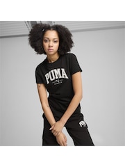 Puma Black Womens Squad Graphic 100% Cotton T-Shirt - Image 1 of 6