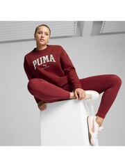 Puma Red Womens Squad Full Length Crewneck Sweatshirt - Image 4 of 6