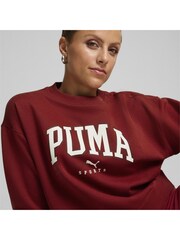 Puma Red Womens Squad Full Length Crewneck Sweatshirt - Image 5 of 6