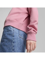 Puma Pink Womens Squad Full Length Crewneck Sweatshirt - Image 6 of 6