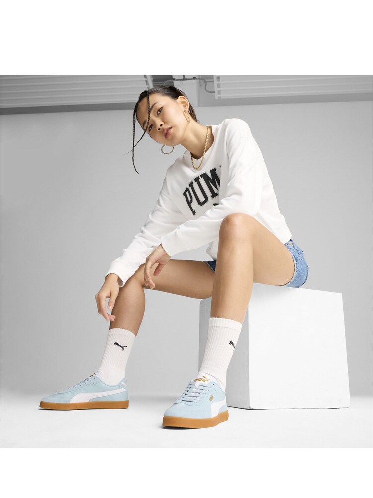 Puma Blue Mens Club II Era Sneakers Trainers - Image 2 of 6