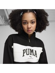Puma Black Grey Womens SQUAD Quarter Zip Sweatshirt - Image 3 of 6