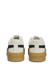 Puma White Womens Smash Platform V3 Suede Sneakers Trainers - Image 4 of 6