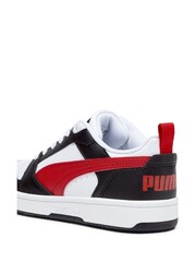 Puma White Youth Boys Rebound V6 Lo Sneakers Trainers - Image 5 of 6