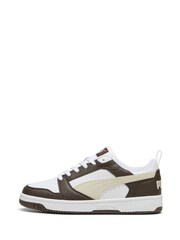 Puma Brown Mens Rebound V6 Low Sneakers Trainers - Image 3 of 6