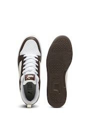 Puma Brown Mens Rebound V6 Low Sneakers Trainers - Image 4 of 6