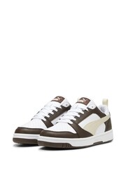 Puma Brown Mens Rebound V6 Low Sneakers Trainers - Image 6 of 6