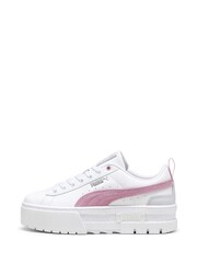 Puma White/Pink Women Mayze Trainers - Image 1 of 6