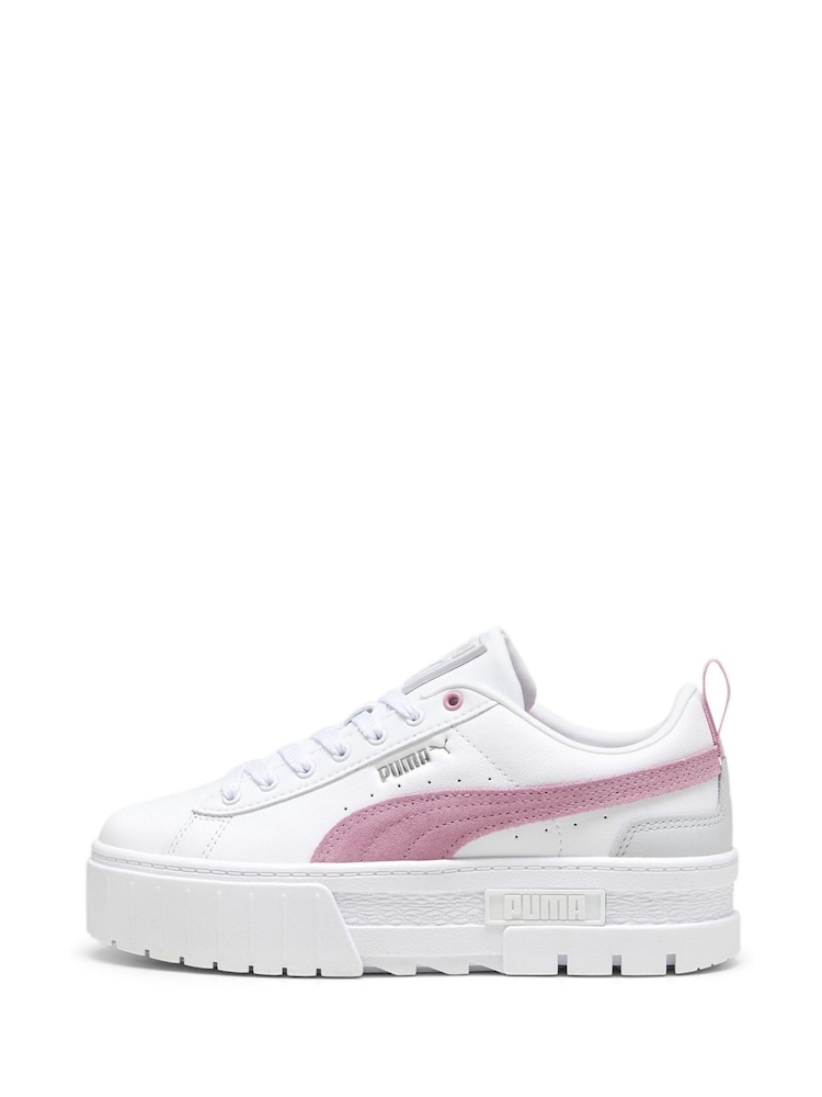 Puma White/Pink Women Mayze Trainers - Image 1 of 6
